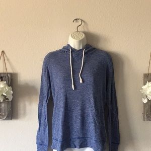 J. Crew Hoodie Sweater | Blue and Gray Stripes